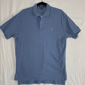 POLO RALPH LAUREN | MEDIUM MEN VTG CASUAL SHORT SLEEVE SHIRT CLASSIC POLO | BLUE